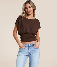 Banded Dolman Top