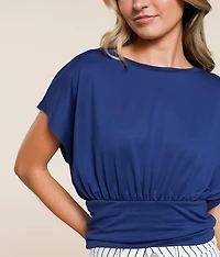 Banded Dolman Top