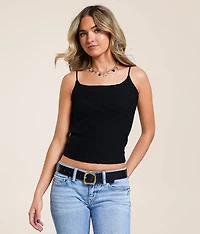Willow & Root Lace Cropped Tank Top