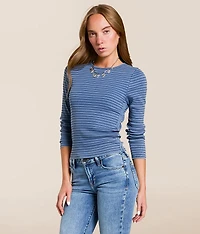 Washed Rib Knit Top