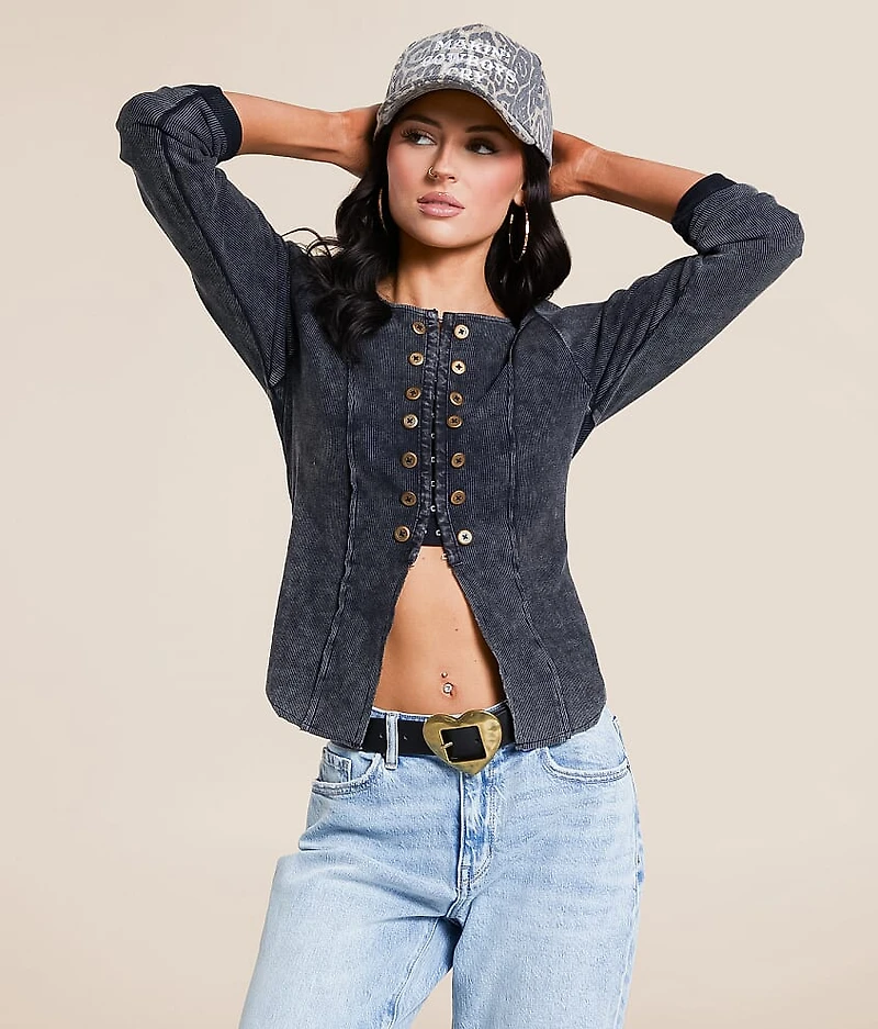 Gilded Intent Split Hem Top