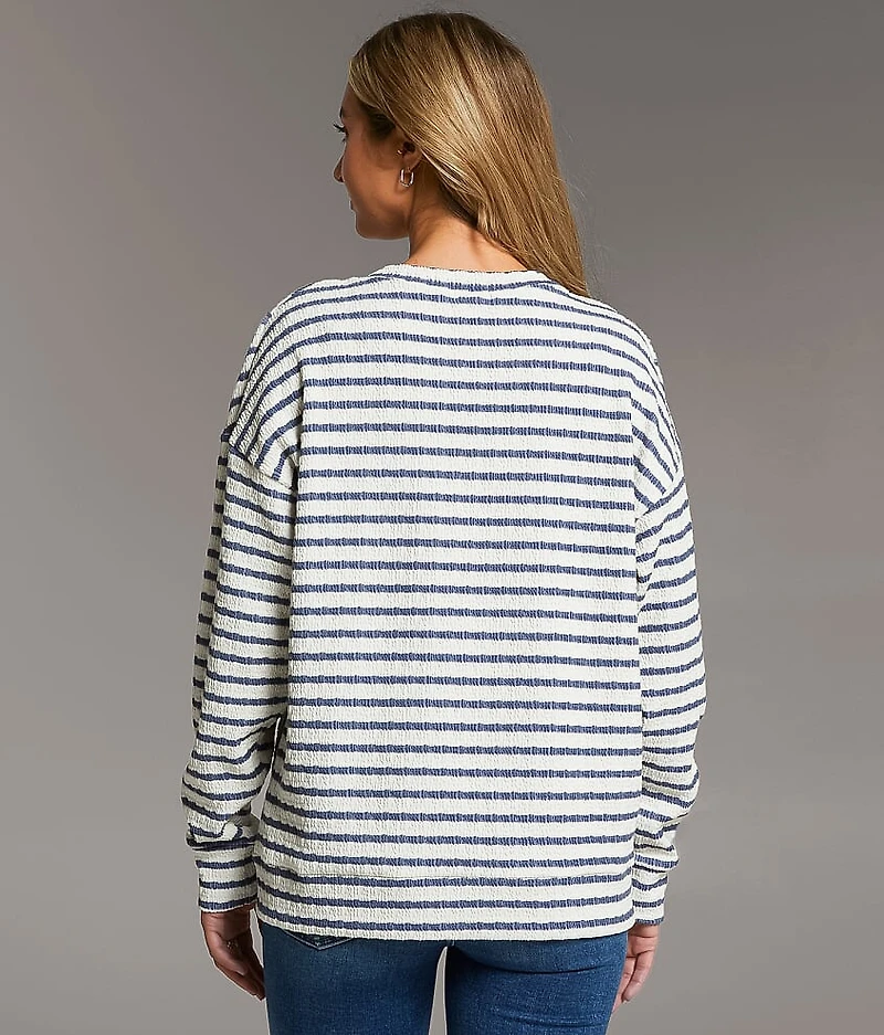 Textured Stripe Top