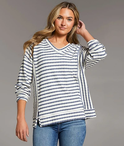 BKE Textured Stripe Top