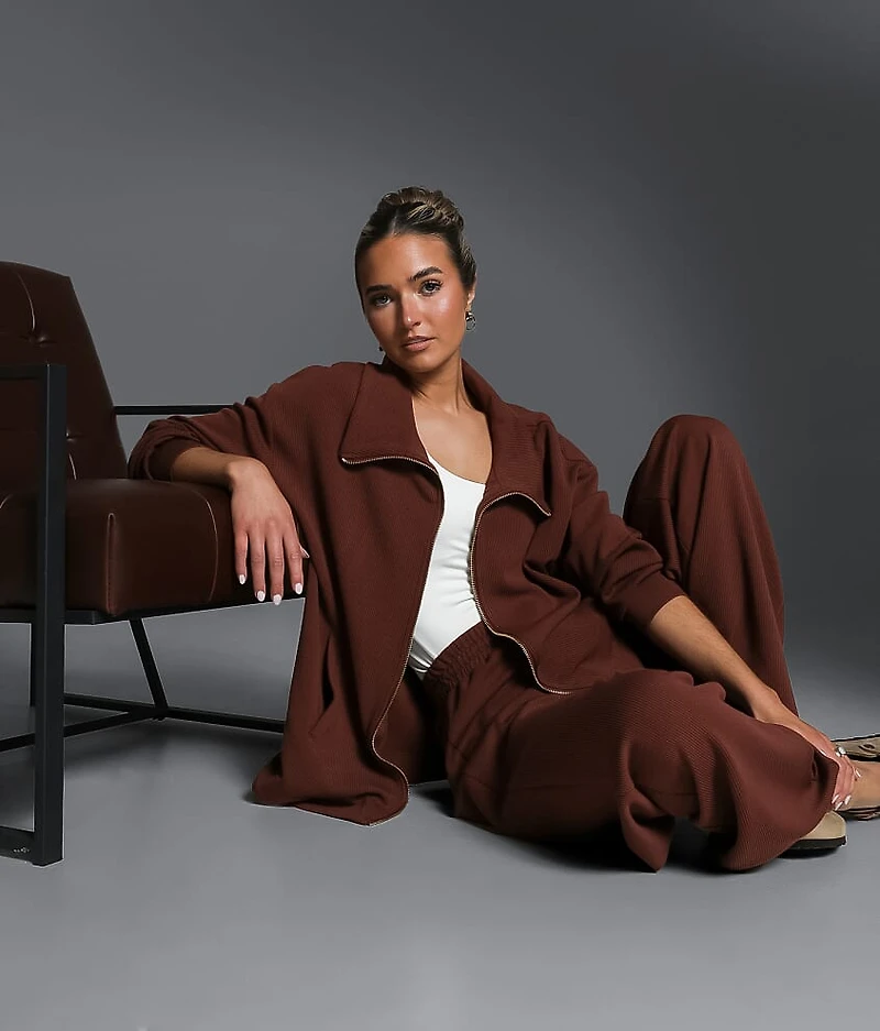 Ribbed Wide Leg Pant