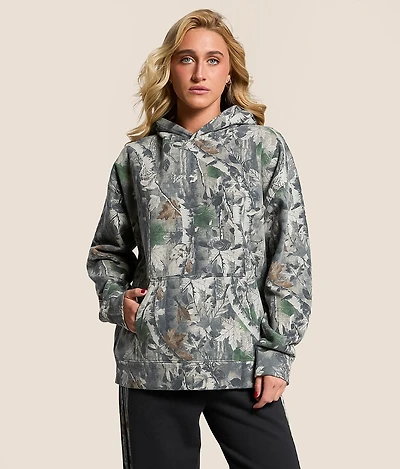 Oversized Camo Hooded Sweatshirt