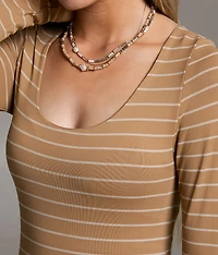 Striped Contour Top