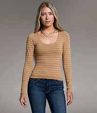 Striped Contour Top