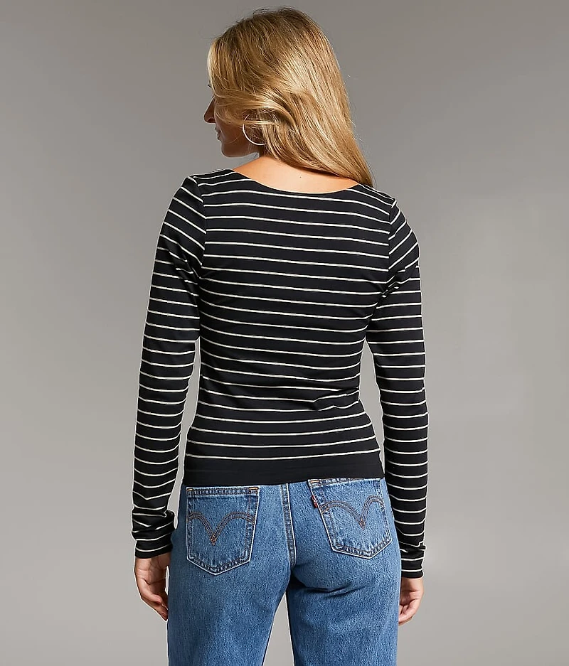 Striped Contour Top