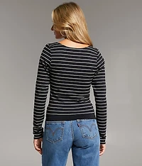Striped Contour Top