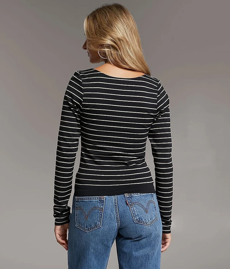 Striped Contour Top