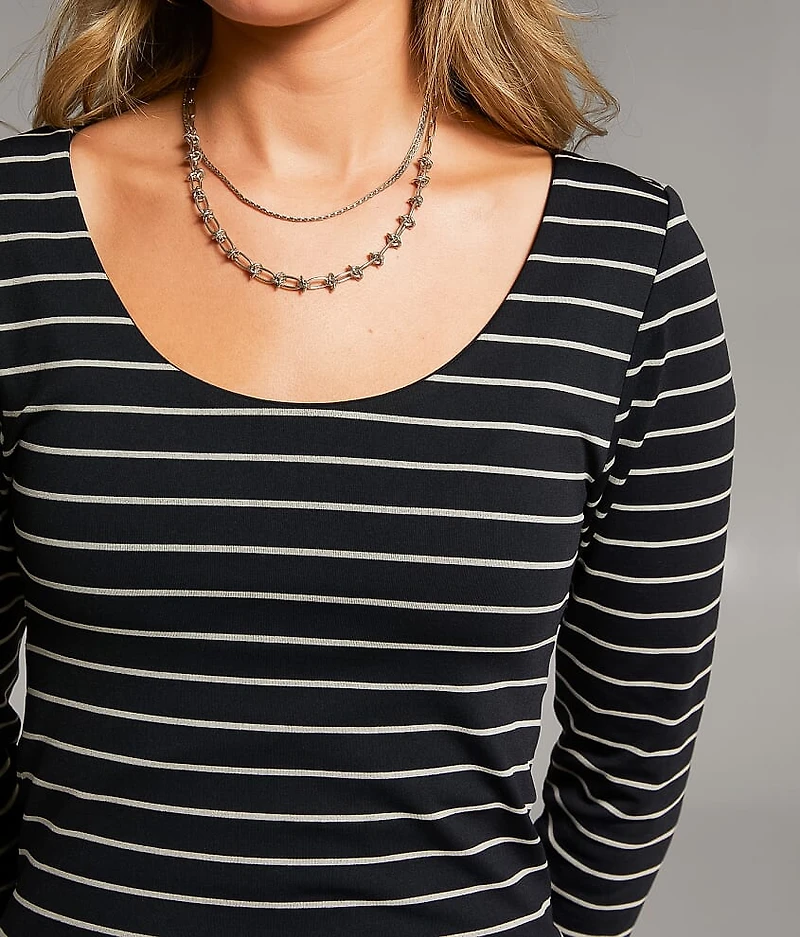 Striped Contour Top
