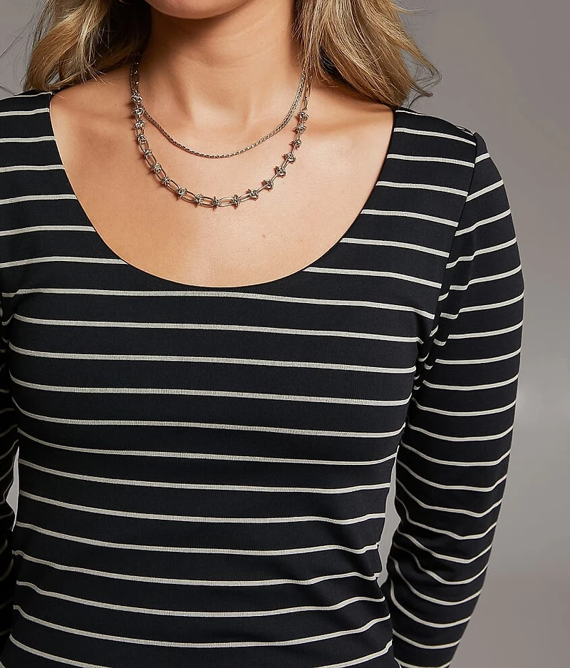 Striped Contour Top
