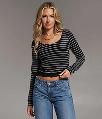Striped Contour Top