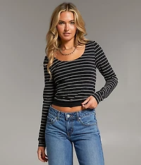 Striped Contour Top