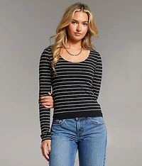 Striped Contour Top