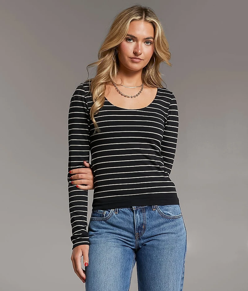 Striped Contour Top