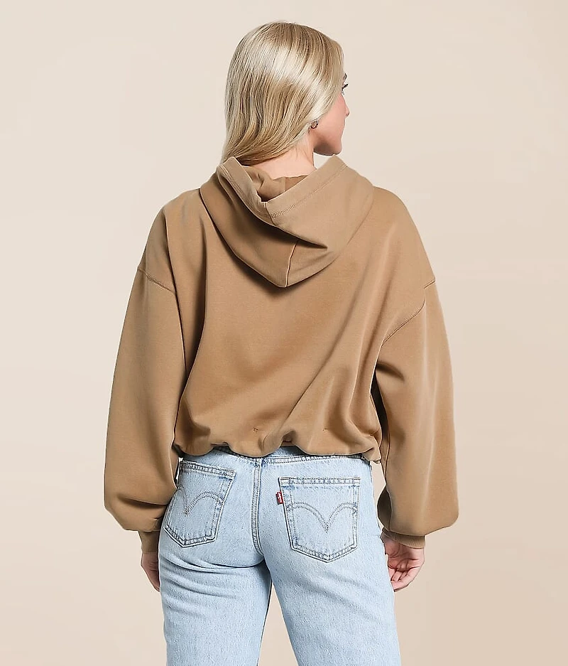 Bubble Hem Hooded Sweatshirt