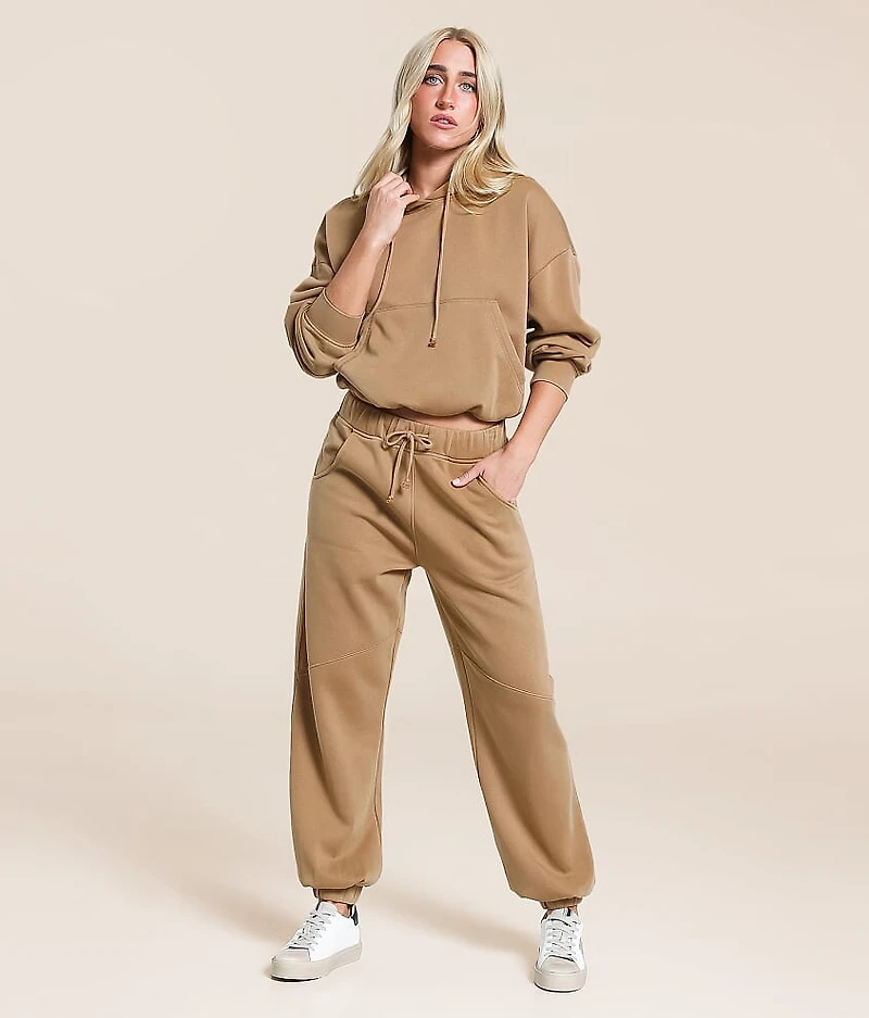 Bubble Hem Hooded Sweatshirt