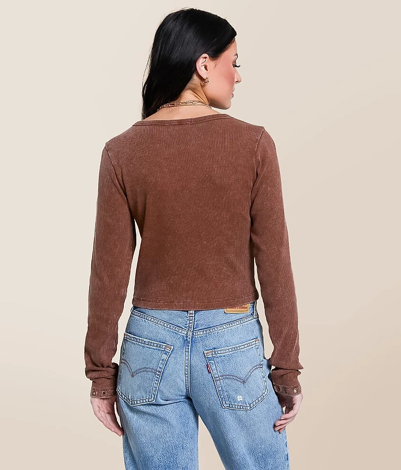 Washed Grommet Hanky Top