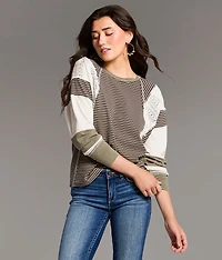 Crochet Inset Oversized Top