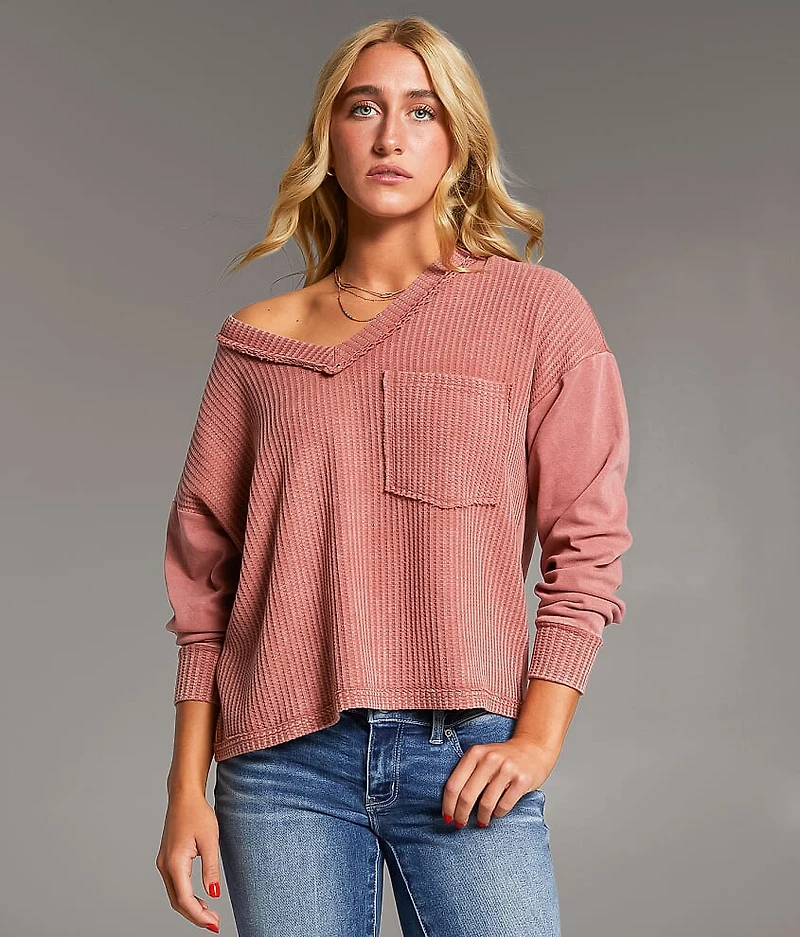 Waffle Knit Top