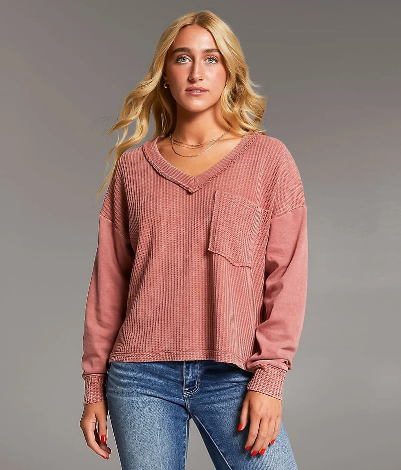 Waffle Knit Top