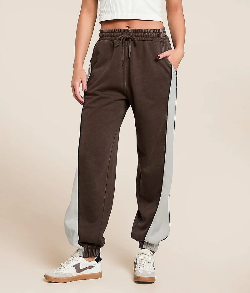 Washed Color Block Jogger
