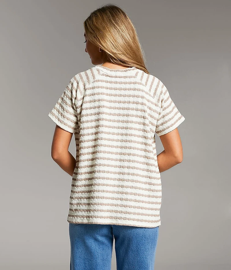 Textured Stripe Top