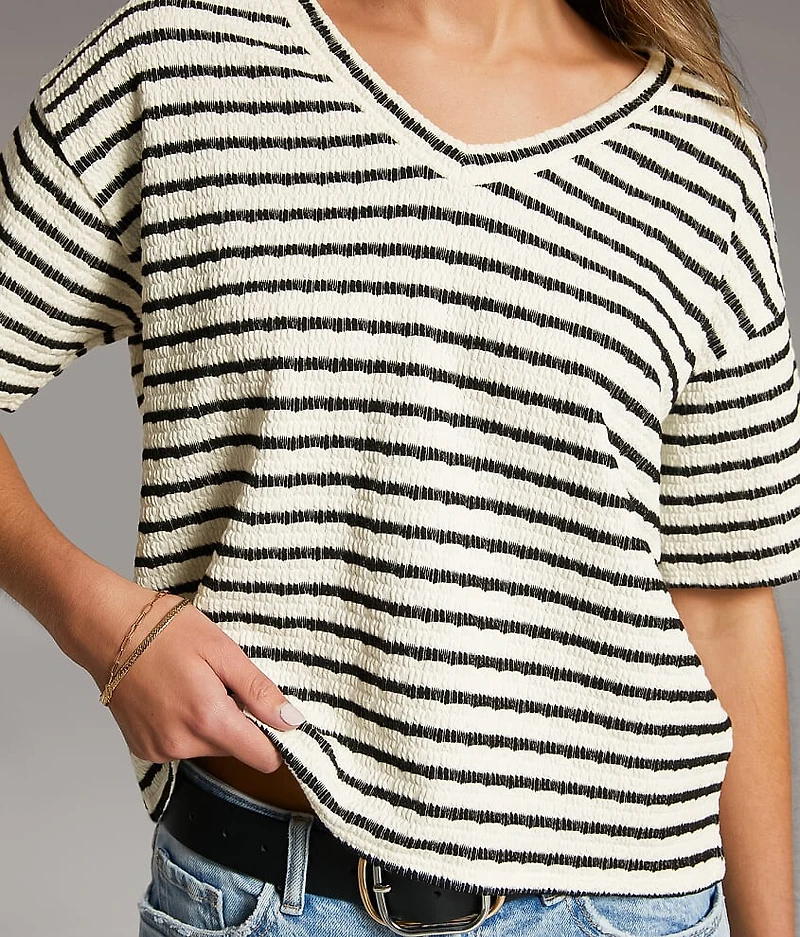 Textured Stripe Top