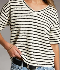 Textured Stripe Top