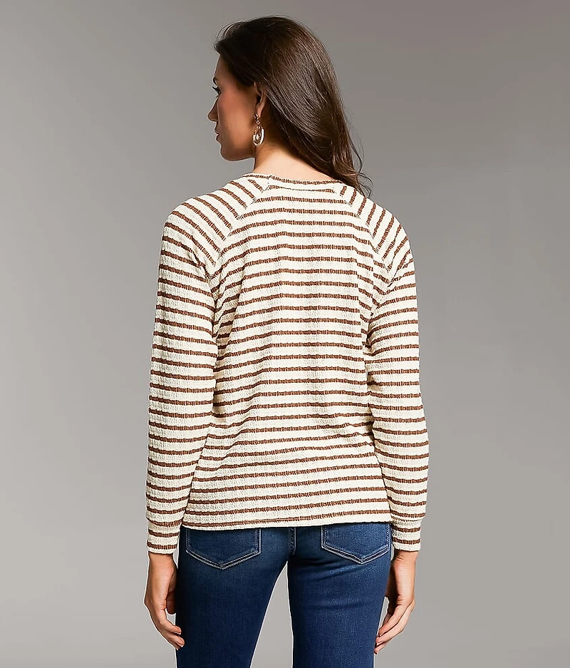 Textured Stripe Top