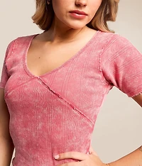 Washed Pointelle Top