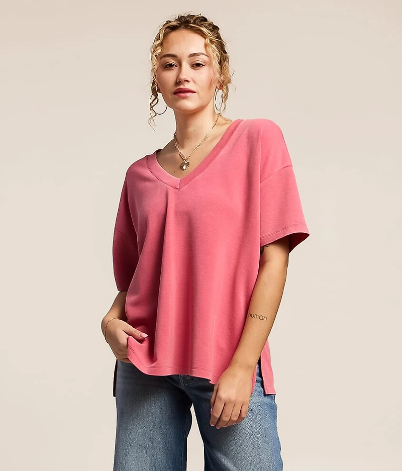 Washed 2-Way Oversized T-Shirt