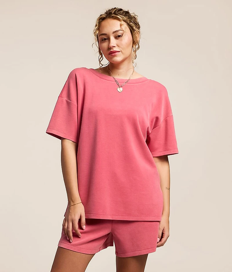 Washed 2-Way Oversized T-Shirt