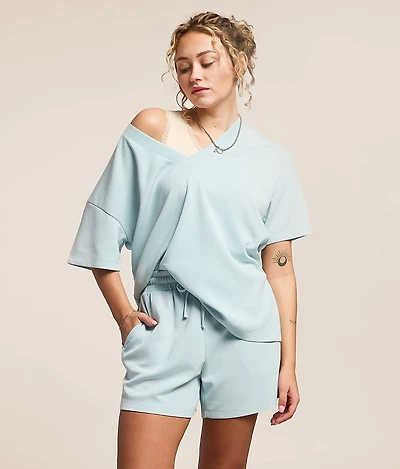 Washed 2-Way Oversized T-Shirt