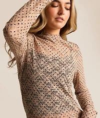 Polka Dot Lace Top