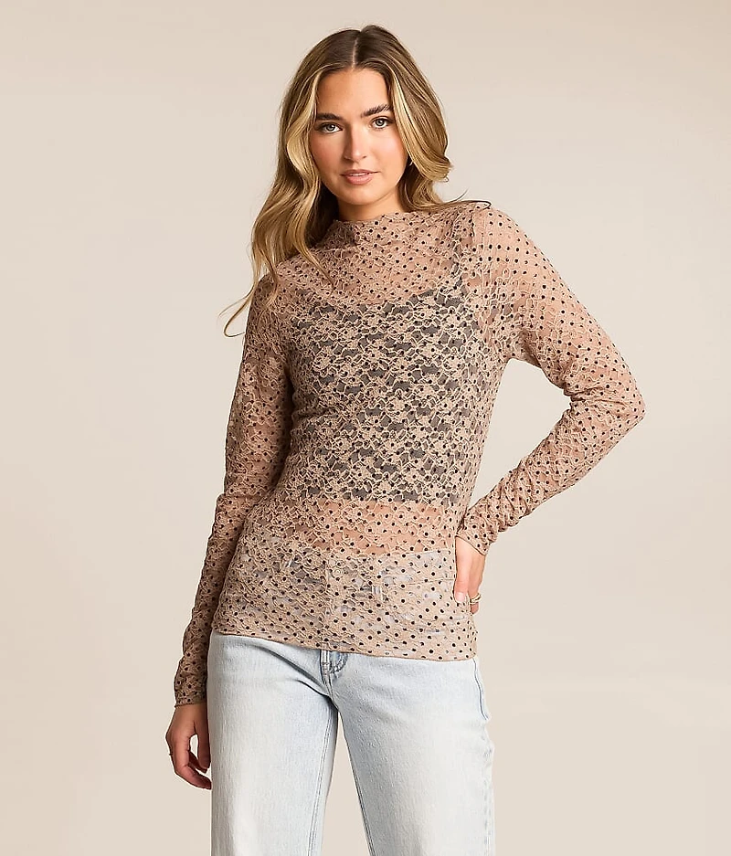 Polka Dot Lace Top