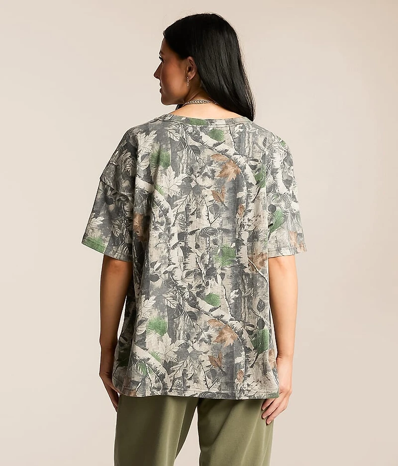 Camo Print Oversized T-Shirt