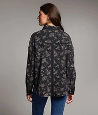 Floral Waffle Knit Shirt