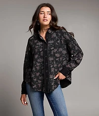 Floral Waffle Knit Shirt