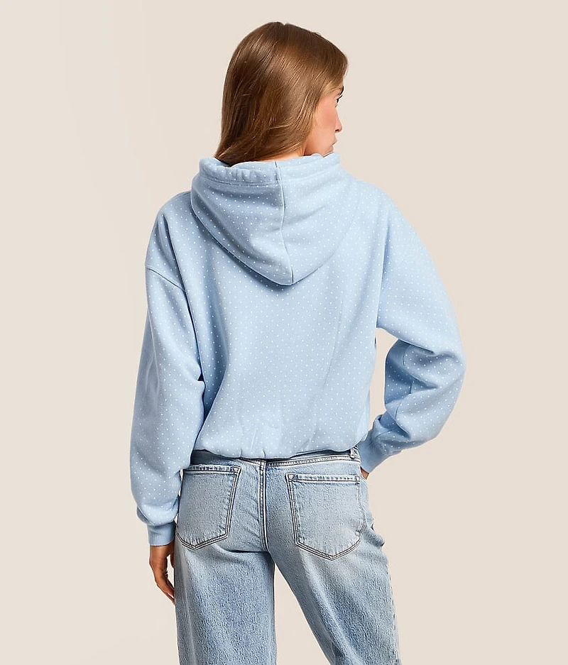 Polka Dot Hooded Sweatshirt