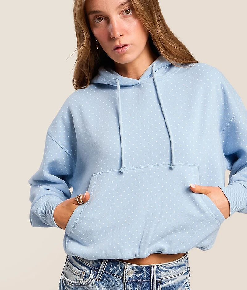 Polka Dot Hooded Sweatshirt