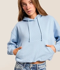 Polka Dot Hooded Sweatshirt