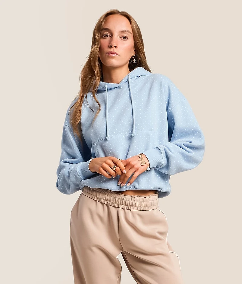 Polka Dot Hooded Sweatshirt