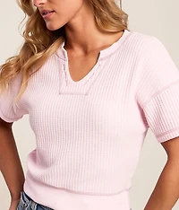 Waffle Knit Top
