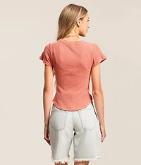 Washed Henley Top