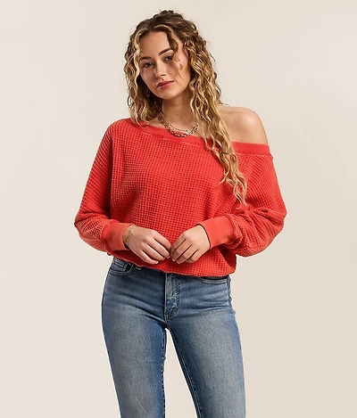 Washed Waffle Top