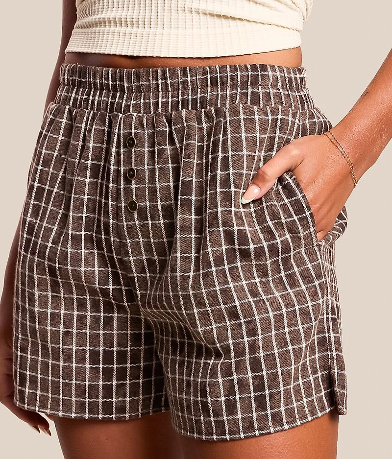 Plaid Washed Boxer Short