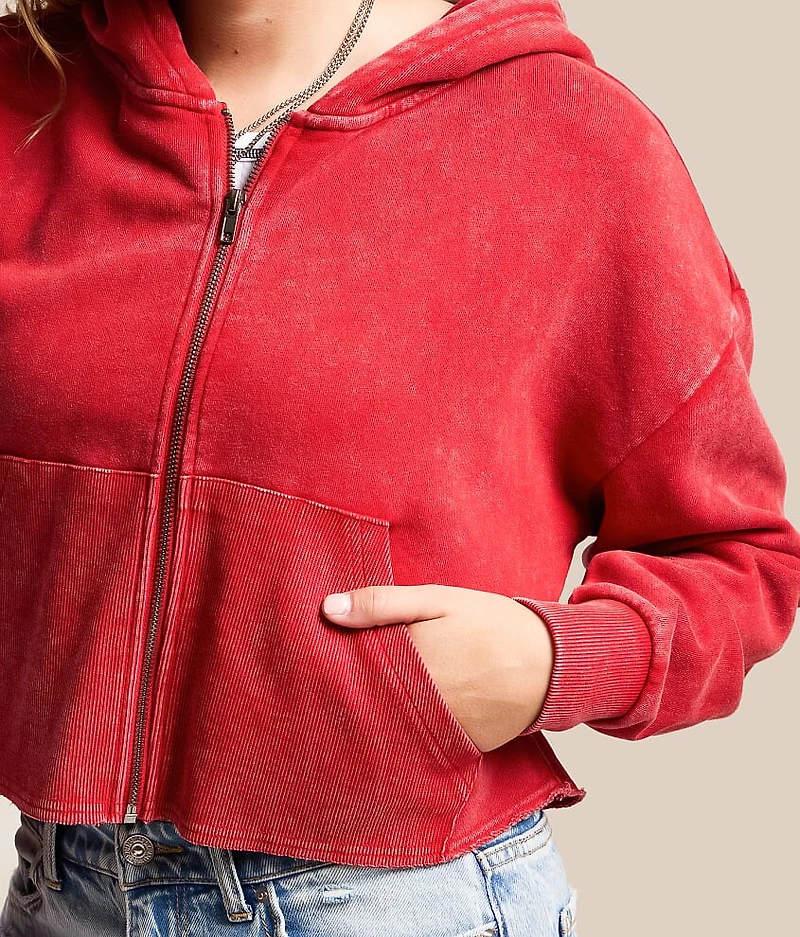 Inset Cropped Hoodie