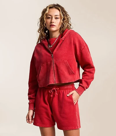 Inset Cropped Hoodie